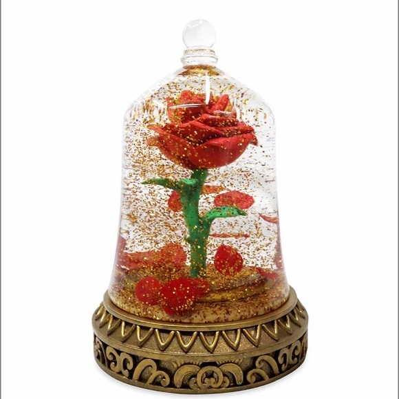 NEW Beauty and the Beast Enchanted Rose Snowglobe Disney Belle Collector’s Item - Picture 3 of 10